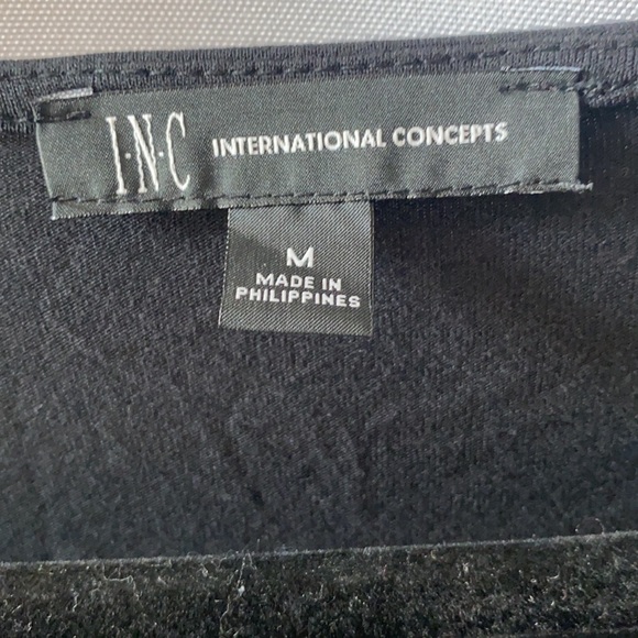 INC Solid Lace-Up Tee Top - Picture 4 of 6